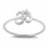 Sterling Silver Om Sign Ring - CJ11Y23EAQ7