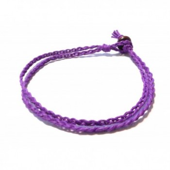 Double Purple Braided Hemp Anklet