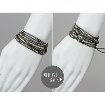 Handmade Leather Bracelet SPUNKYsoul Collection in Women's Wrap Bracelets