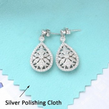 EVER FAITH Sterling Hollow out Chandelier in Women's Drop & Dangle Earrings