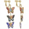 Body Candy Handcrafted Butterfly Kaleidoscope Clip On Earrings - CC11MBFLHVP