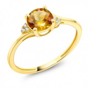 Yellow Diamond Accent Engagement Citrine - CU182OHOM2Y