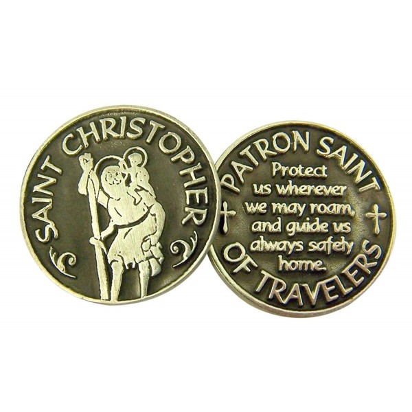 Silver and Black Tone Devotional Prayer Token- 1 1/8 Inch - CR116R1E9JB