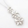 Sterling Finished Plumerias Hawaiian Necklace