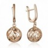 Lanfeny Sterling Earrings Filigree Zirconia