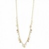 Lux Accessories Goldtone Christmas Holiday Snowflake imitation Pearl Long Chain Necklace - CW12LQ58YQB
