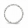 2 25mm Rhodium Sterling Stackable Textured