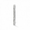 2 25mm Rhodium Sterling Stackable Textured in Women's Stacking Rings