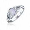 Bling Jewelry Celtic Moonstone Triquetra Knot Sterling Silver Ring - CN116RFRQLP