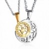 Godyce Sun and Moon Necklace Couples Stainless Steel Charm Jewelry - CV12GBWAFQF