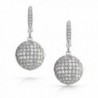 Bling Jewelry Zirconia Earrings Rhodium in Women's Ball Earrings