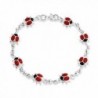 Bling Jewelry Sterling Ladybug Bracelet