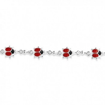 Bling Jewelry Sterling Ladybug Bracelet in Women's Link Bracelets