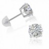 4ct tw Sterling Silver Stud Earrings made with Swarovski Zirconia - CY122BFAB8N