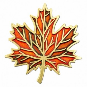 PinMart's Autumn Fall Maple Leaf Enamel Lapel Pin - C7184W453MO