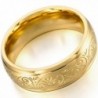 MOWOM Stainless Engraved Florentine Design in Women's Band Rings