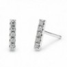 CZ Bar Sterling Silver Studs - C911MHX827D