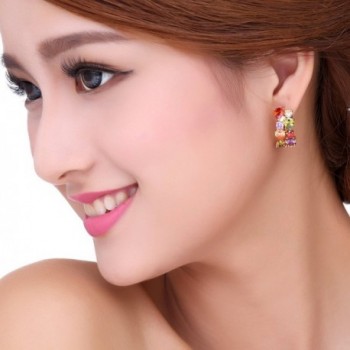 Swarovski Crystal Zirconia Multi Color Earrings