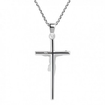 Faithful Devotion Crucifix Sterling Necklace in Women's Pendants