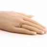 Green Peridot Yellow Plated Silver in Women's Wedding & Engagement Rings