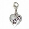 Pro Jewelry Dangling "Paw Prints on Heart" Clip-on Bead for Charm Bracelet 29100 - CE11P375R4V
