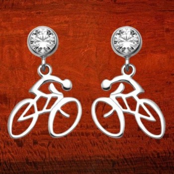 Sterling Silver Dangle Earrings Crystal in Women's Drop & Dangle Earrings