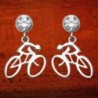 Sterling Silver Dangle Earrings Crystal in Women's Drop & Dangle Earrings