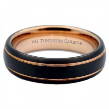 MJ Tungsten Carbide Stripes Wedding in Women's Wedding & Engagement Rings