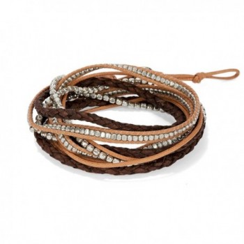 Handmade Boho 3 & 4 Wrap Multi Strand Bracelet Silver Gold for Women | SPUNKYsoul Collection - C0188UEIUCD