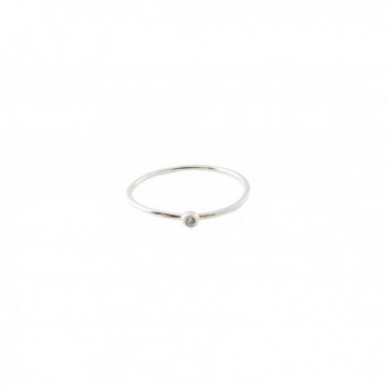 HONEYCAT Bezel Solitaire Ring in Gold- Rose Gold- or Silver | Minimalist- Delicate Jewelry - Silver - CR185L5CSQL