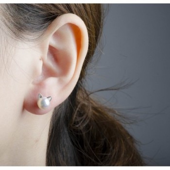 S Leaf Earrings Freshwater Cultured Sterling