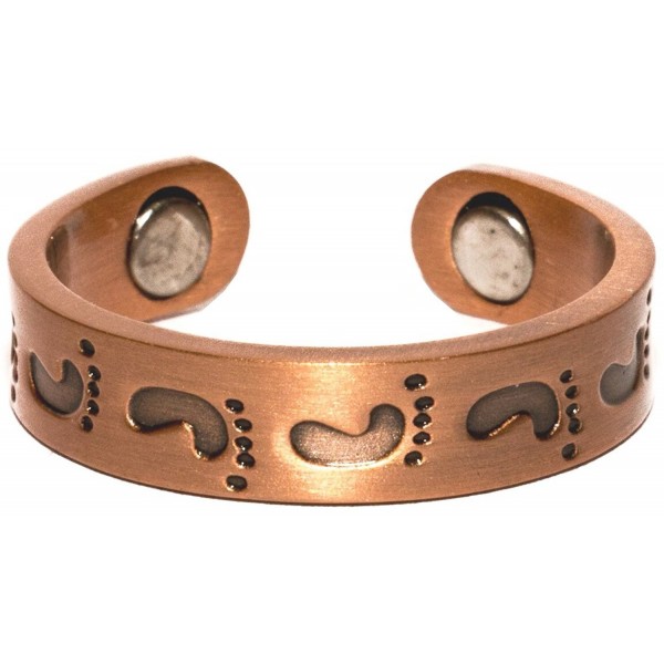 Copper Foot Prints - Magnetic Therapy Ring - CI1194VXBEF