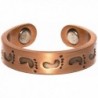 Copper Foot Prints - Magnetic Therapy Ring - CI1194VXBEF
