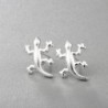 Qiandi Sterling Reptile Earrings Christmas in Women's Stud Earrings