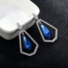 Kemstone Hollow Out Sapphire Earrings Geometry