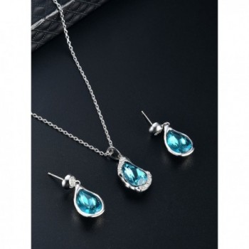 FANCYGIRL jewelry Crystal Necklace Earrings in Women's Jewelry Sets