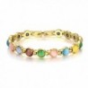 Magnetic Therapy Bracelets Round Opal Link Bracelets Pain Relief for Women 8 inches - Multicolored - C4186E8DKDT