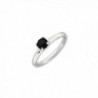 Silver Stackable Black Agate Ring - CS1188BSFFH