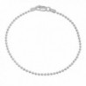 925 Sterling Silver Nickel-Free 1.8mm Pallini Style Bead Italian Chain + Bonus Polishing Cloth - CO12JXAUAW5