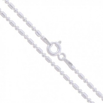 Sterling Silver Italian Ball Bead Chain 1.5mm 925 Italy New Dog Tag Necklace - CV11EYZRF9N