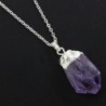 Natural Amethyst Necklaces Mothers Planted in Women's Pendants