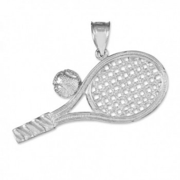 Sterling Smashing Racquet Pendant Necklace in Women's Pendants