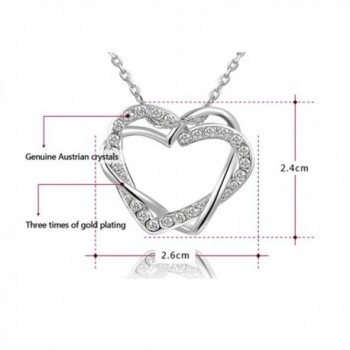 Bling Interlocking Crystal Platinum Necklace