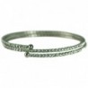 2 ROW-AUSTRIAN CRYSTAL STERLING SILVER WRAP COIL FLEXABLE BRACELET-ALSO AVAI... - CV11D1KE38D