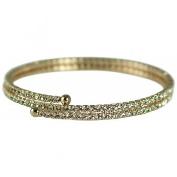 ROW AUSTRIAN CRYSTAL STERLING FLEXABLE BRACELET ALSO