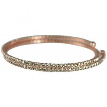 ROW AUSTRIAN CRYSTAL STERLING FLEXABLE BRACELET ALSO in Women's Wrap Bracelets