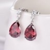 GULICX Silver Zircon Charming Earrings in Women's Drop & Dangle Earrings