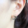 Laonato Crescent Moon Black Earrings in Women's Stud Earrings