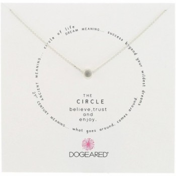 Dogeared Karma The Circle Necklace-16" - Sterling Silver - CZ11P9YHP07