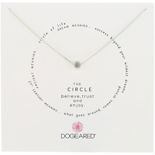 Dogeared Karma The Circle Necklace-16" - Sterling Silver - CZ11P9YHP07